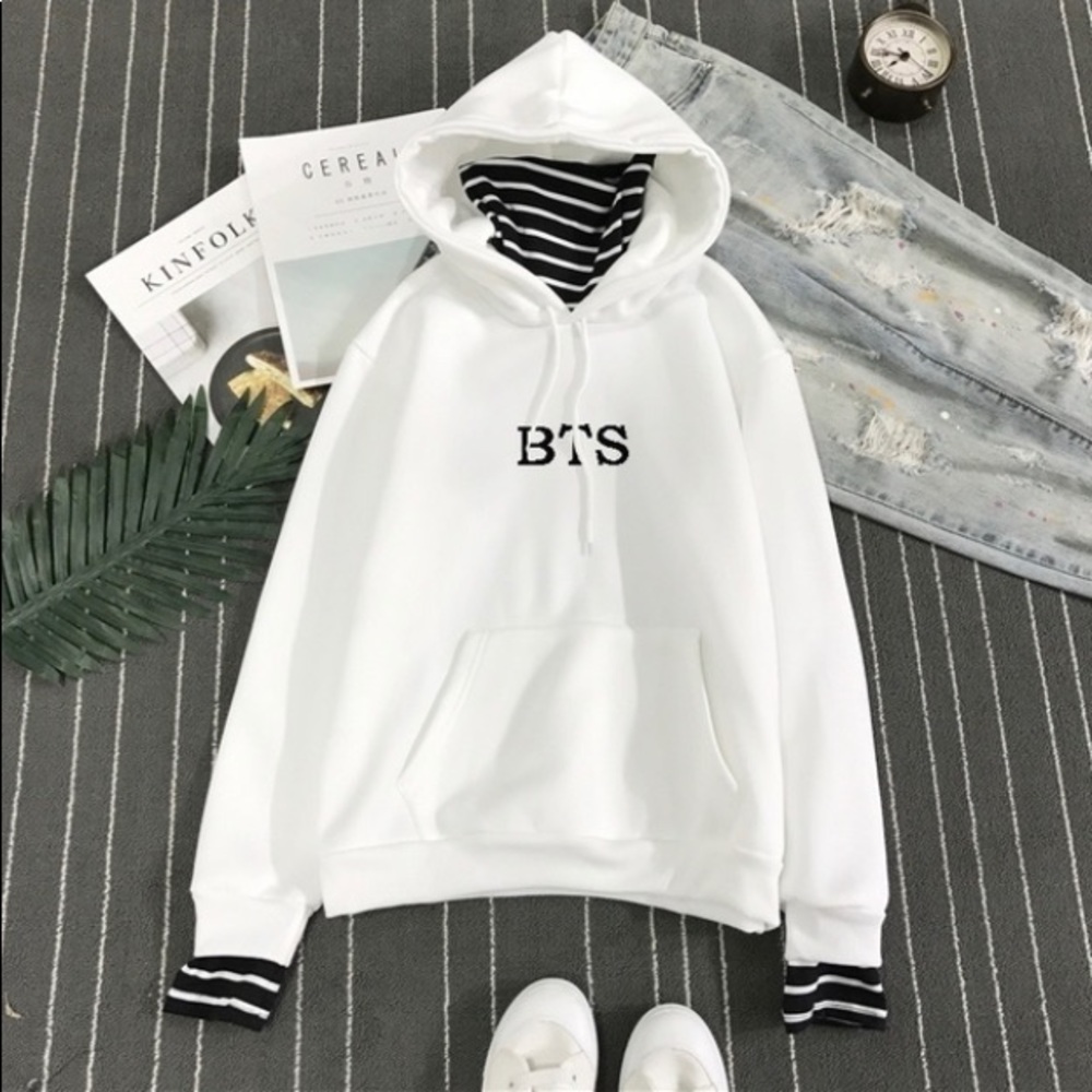 BTS White Hoodie / Pullover
